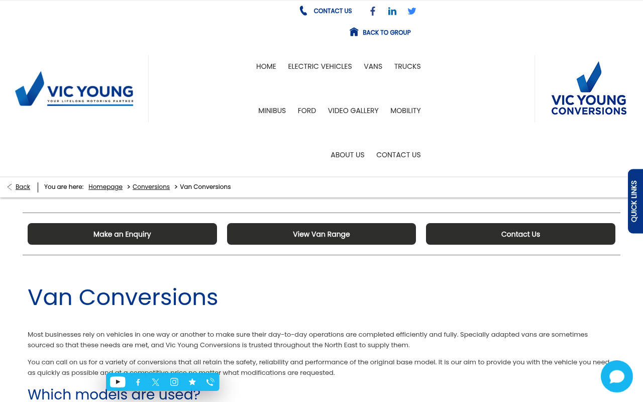 Vic Young (South Shields) Ltd - Campervan Conversions